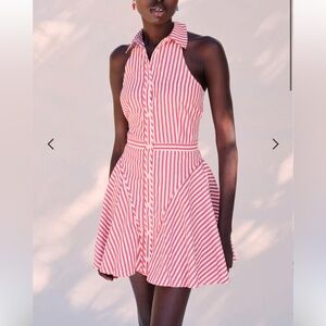 Saylor Willamae Red White Stripe Mini Dress Small
